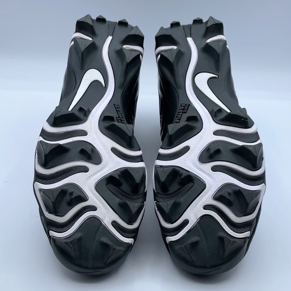 EUC Nike Alpha Menace 2 Shark 10.5 Wide Mens Football Cleats Shoes Black White main image 11